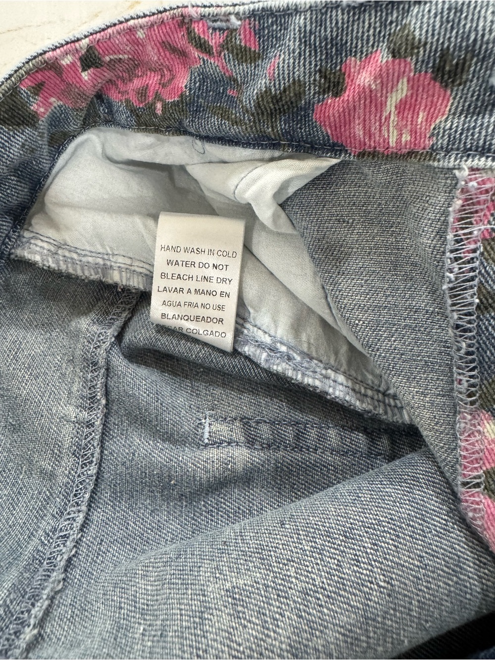 entro Pink Floral Wide-Leg Denim Jeans - Picture 6 of 6